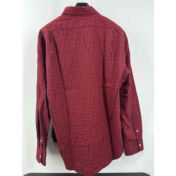 Polo Ralph Lauren Plaid Buffalo Red Cotton Button Down Slim Fit XL (X7) - Picture 7 of 7